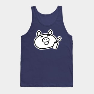 Waving Boo the kawaii pig. Tank Top